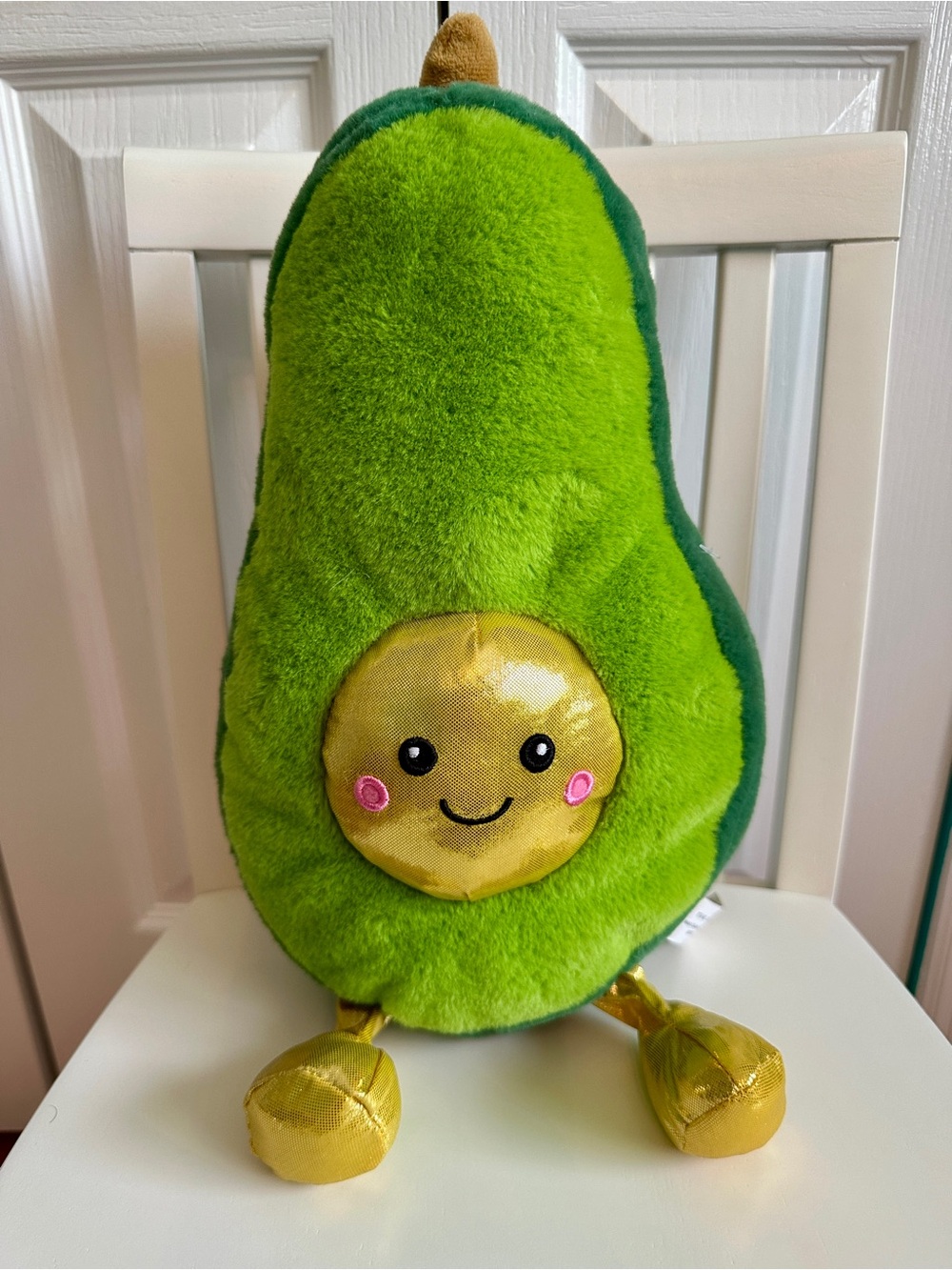 Cute Plush Avocado Toy - Green with Gold Seed